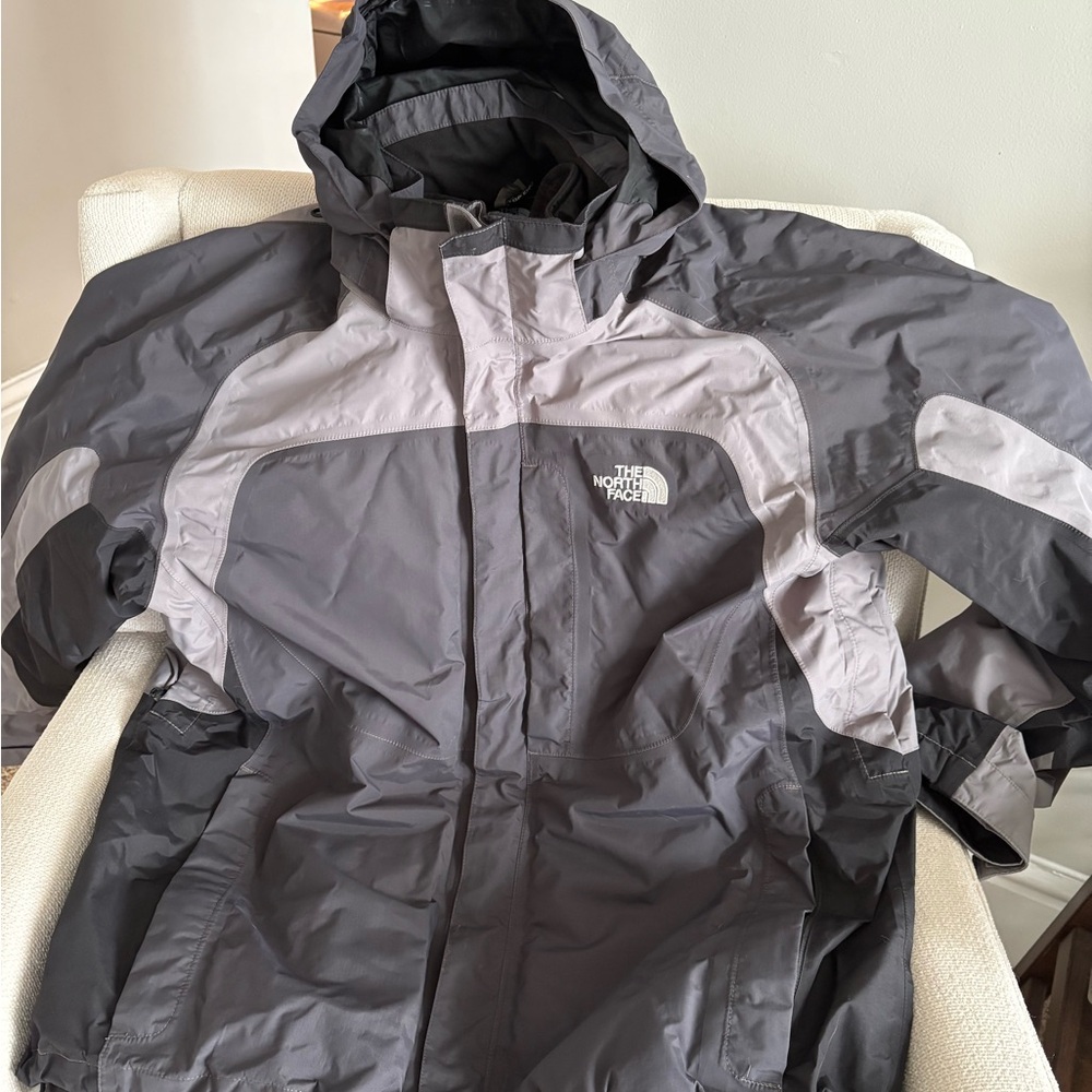 The North Face Gray and White Jacket